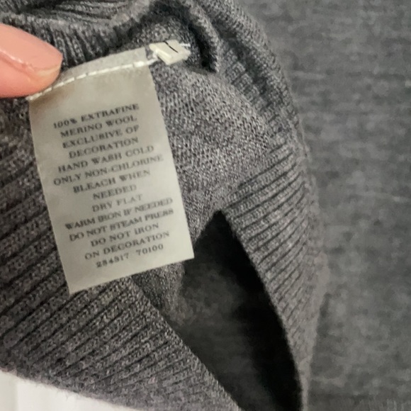 Ann Taylor Merino Wool Sweater with Crystals - Picture 6 of 7